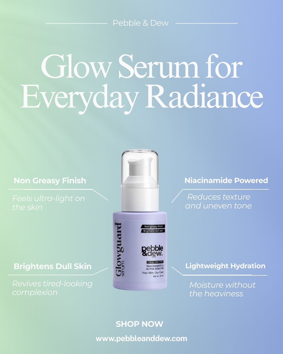 Pebble & Dew – GlowGuard Brightening Serum - Image 3
